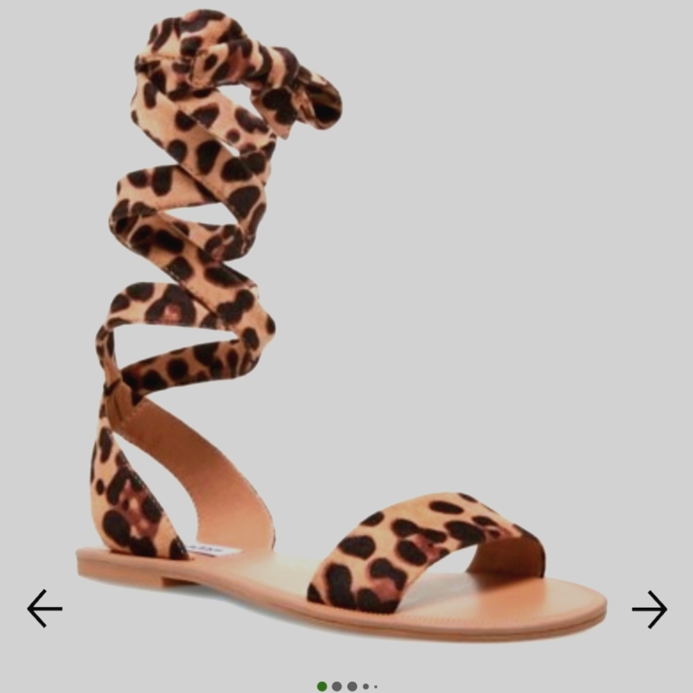 Steve Madden Reputation Leopard Print Sandals - NEW - Picture 1 of 1